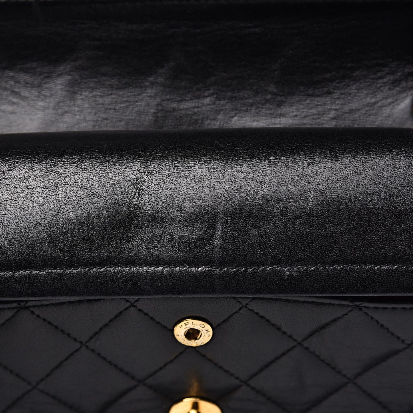 Lambskin Quilted Small Double Flap Black