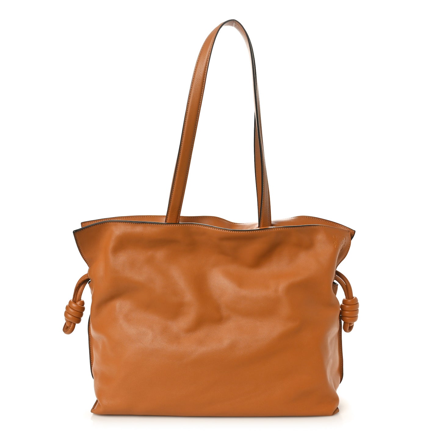 Calfskin Large Flamenco Knot Bag Warm Desert