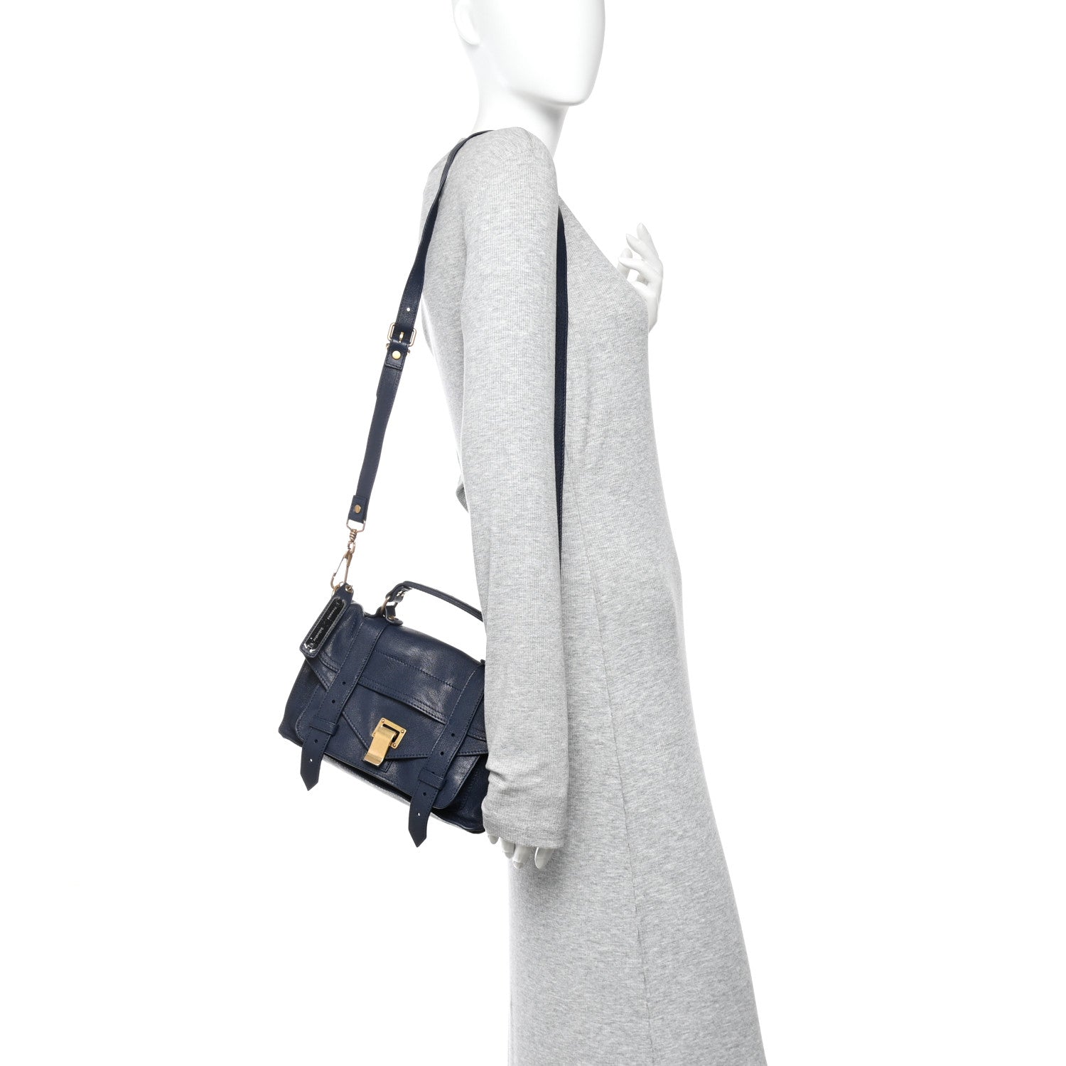 Proenza Schouler Lambskin Tiny PS1 Satchel Midnight 2 of 10