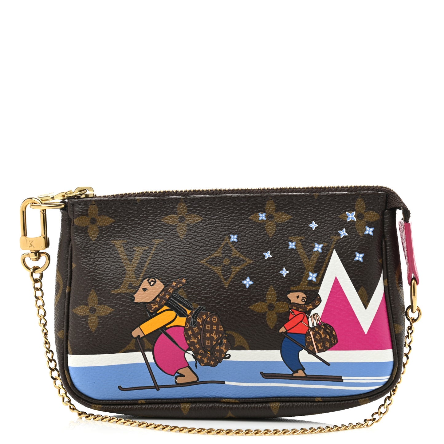 Monogram 2018 Christmas Animation Mini Bears Pochette Accessories