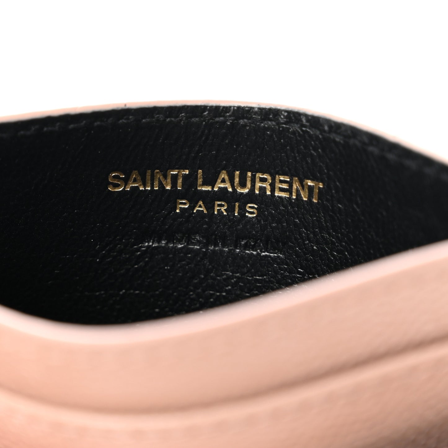 Grain De Poudre Matelasse Chevron Monogram Credit Card Case Nude Powder