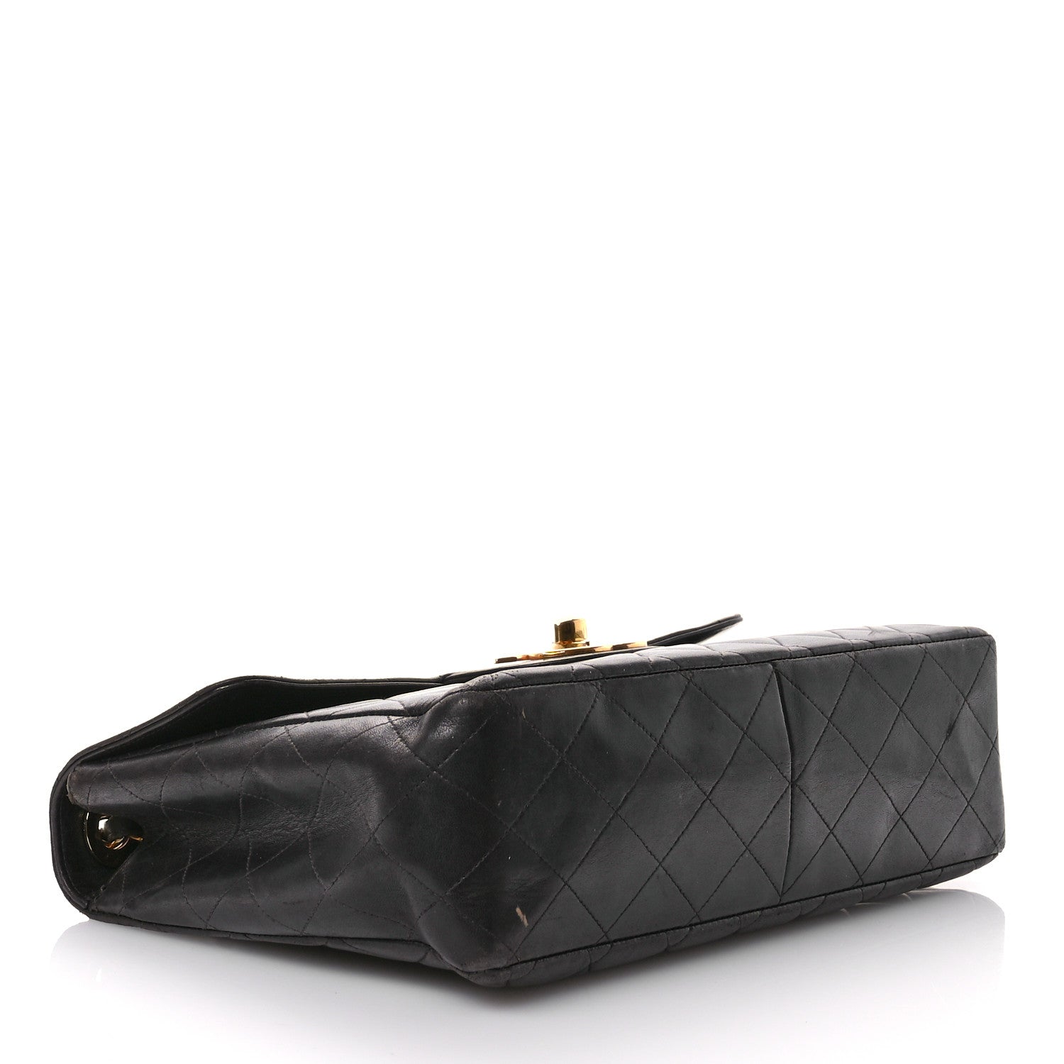 Chanel Lambskin Quilted XL Jumbo Single Flap Black 4 of 13