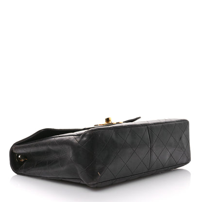 Chanel Lambskin Quilted XL Jumbo Single Flap Black 4 of 13