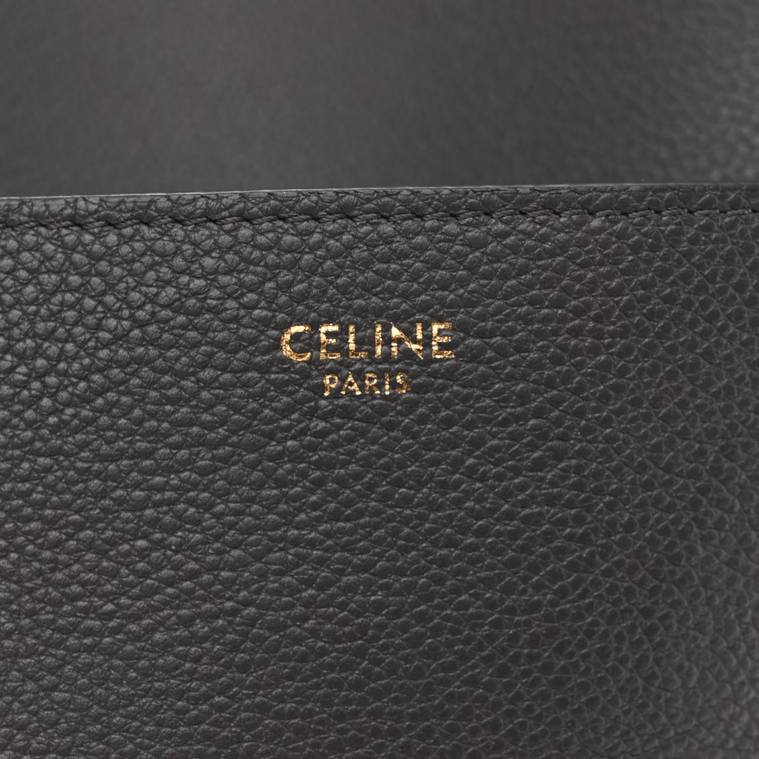 Celine Soft Grained Calfskin Sangle Bucket Bag Kohl 6 of 11