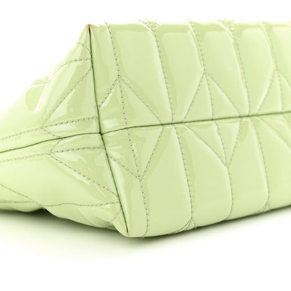 Miu Miu Patent Quilted Mini Spirit Ciré Bag Aqua 9 of 12