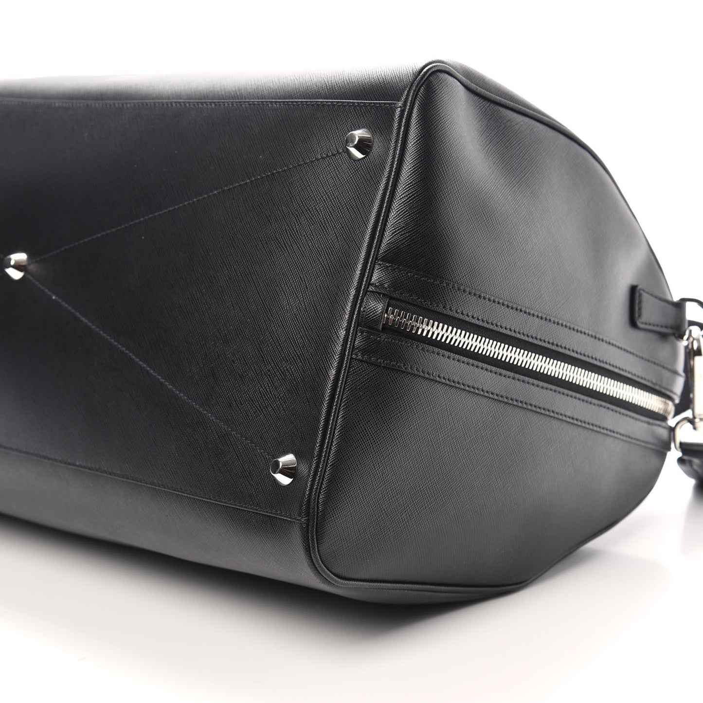 Saffiano Duffle Travel Bag Black