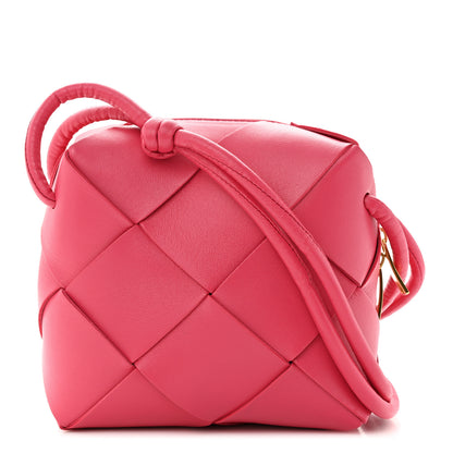 Bottega Veneta Lambskin Maxi Intrecciato Mini Cassette Camera Bag Cranberry 1 of 10