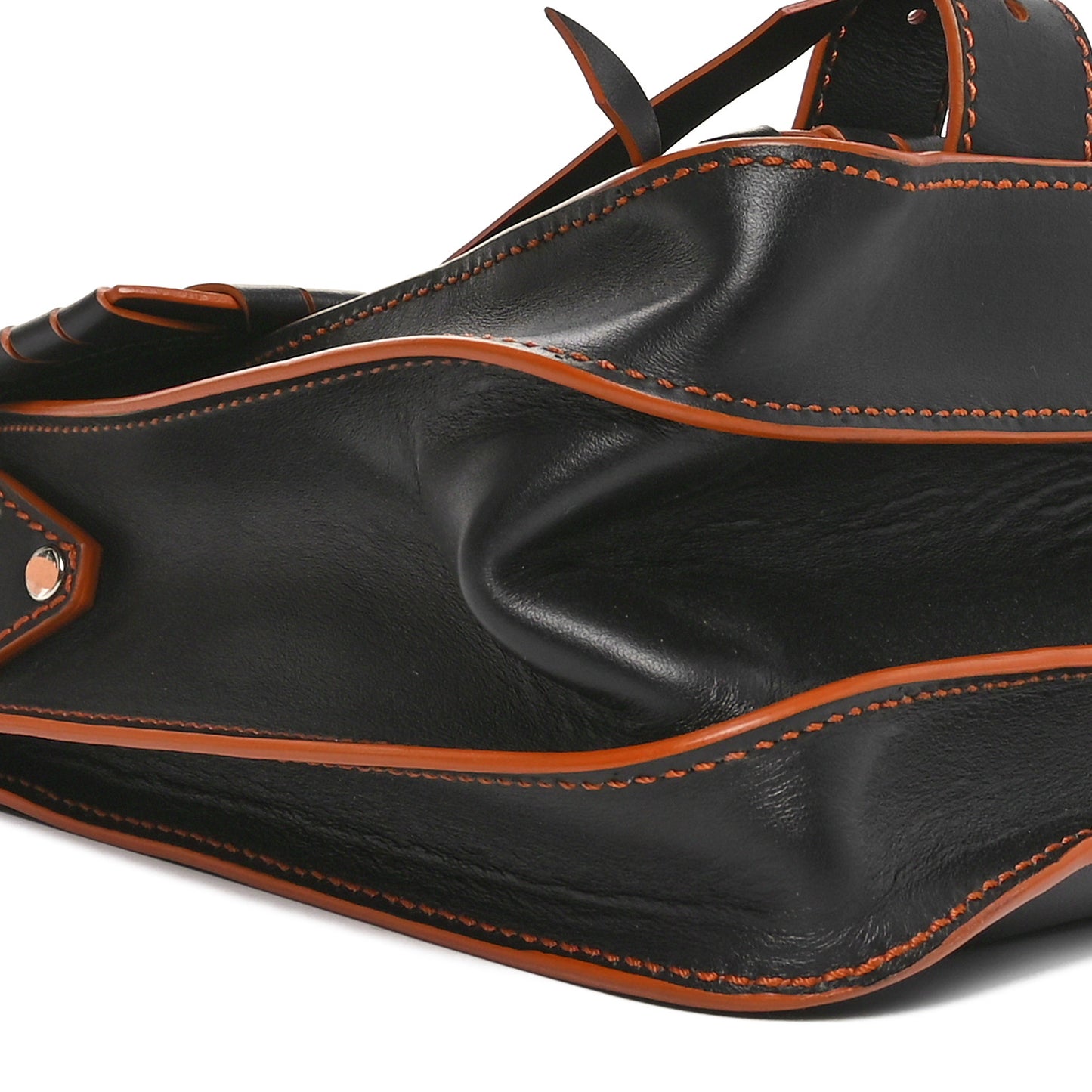 Calfskin Medium Whipstitch PS1 Satchel Black Orange