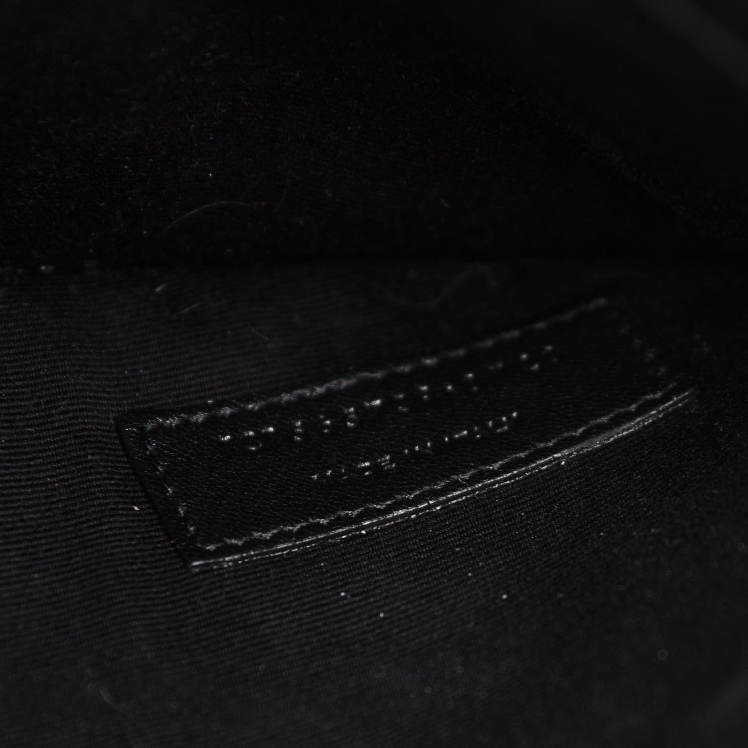 Saint Laurent Calfskin Crocodile Embossed Uptown Monogram Clutch Black 7 of 16