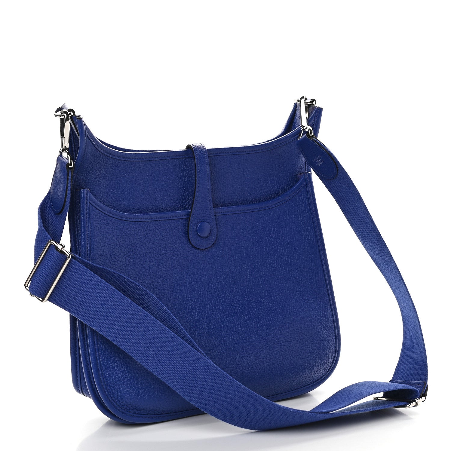Hermes Taurillon Clemence Evelyne III PM Bleu Electrique 2 of 10