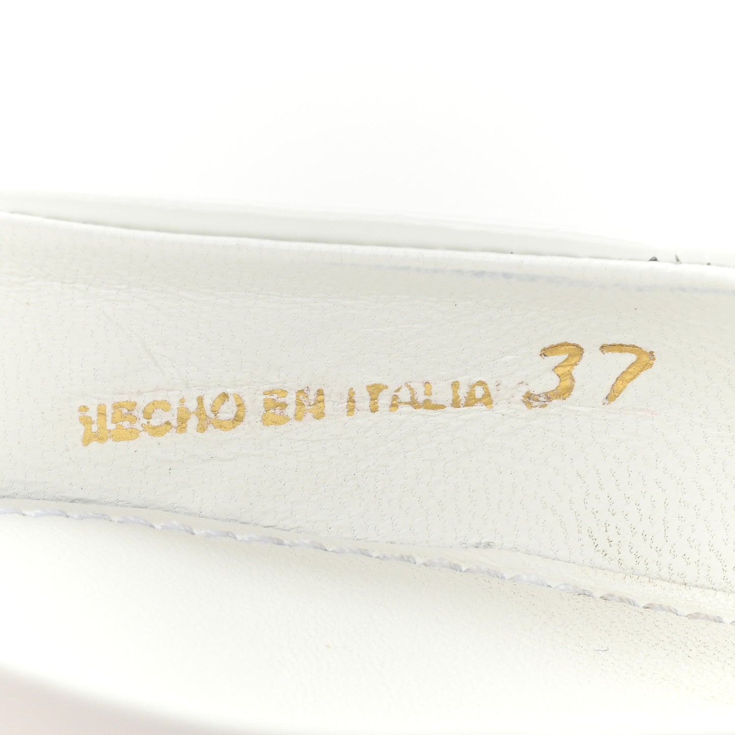 Spazzolato Triangle Logo Pointed Toe Slingback Flats 37 White