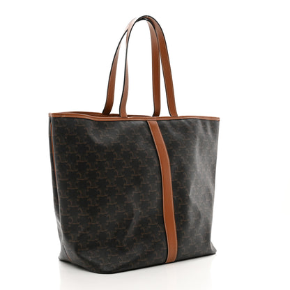 Celine Triomphe Canvas Calfskin Medium Cabas Bag Tan 3 of 10