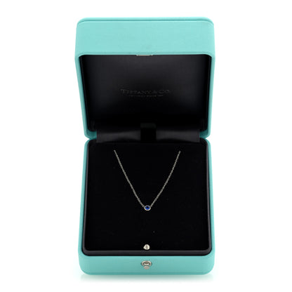 Tiffany Platinum Blue Sapphire .11ct Elsa Peretti Color by the Yard Necklace 5 of 5