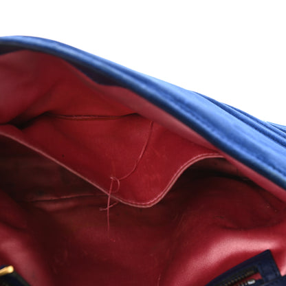 Gucci Velvet Matelasse Medium GG Marmont Shoulder Bag Cobalt Blue 11 of 14