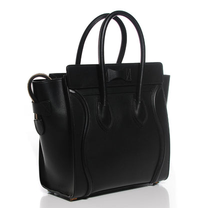Celine Smooth Calfskin Micro Luggage Black 3 of 7