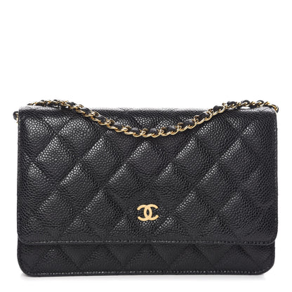 Chanel Caviar Quilted Wallet On Chain WOC Black 1 of 12
