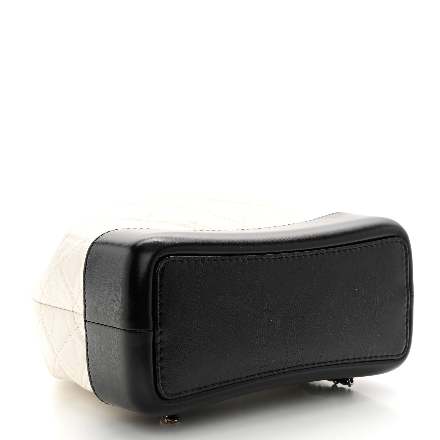Chanel Aged Calfskin Quilted Small Gabrielle Backpack Black White 4 of 10