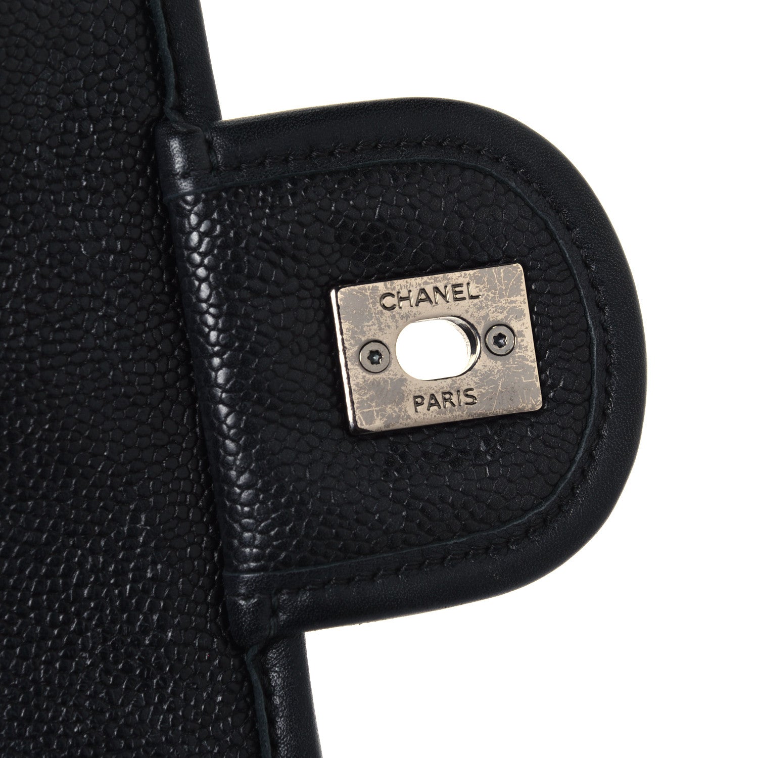 Chanel Caviar Quilted Large French Riviera Flap Black 6 of 7