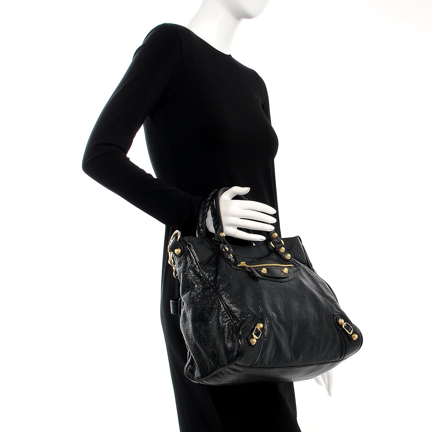 Agneau Giant 12 Gold Hardware Velo Black