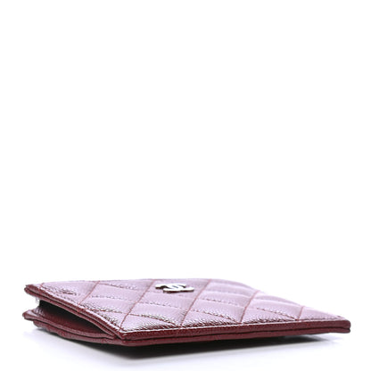 Chanel Caviar Quilted CC Zip Card Holder Burgundy 3 of 4