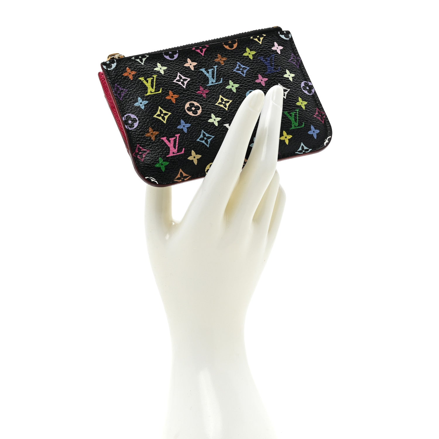 Louis Vuitton Monogram Multicolor Key Pouch Black Grenade 2 of 11