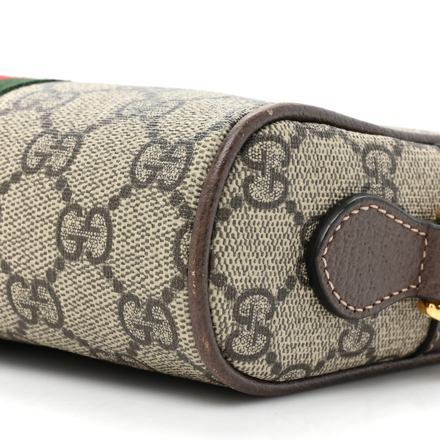 GG Supreme Monogram Web Mini Ophidia Shoulder Bag Brown