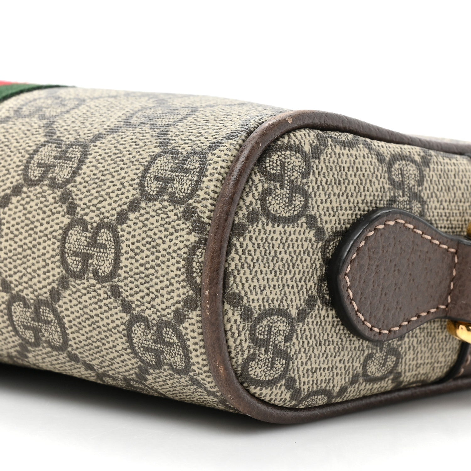 Gucci GG Supreme Monogram Web Mini Ophidia Shoulder Bag Brown 9 of 15