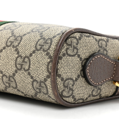 Gucci GG Supreme Monogram Web Mini Ophidia Shoulder Bag Brown 9 of 15