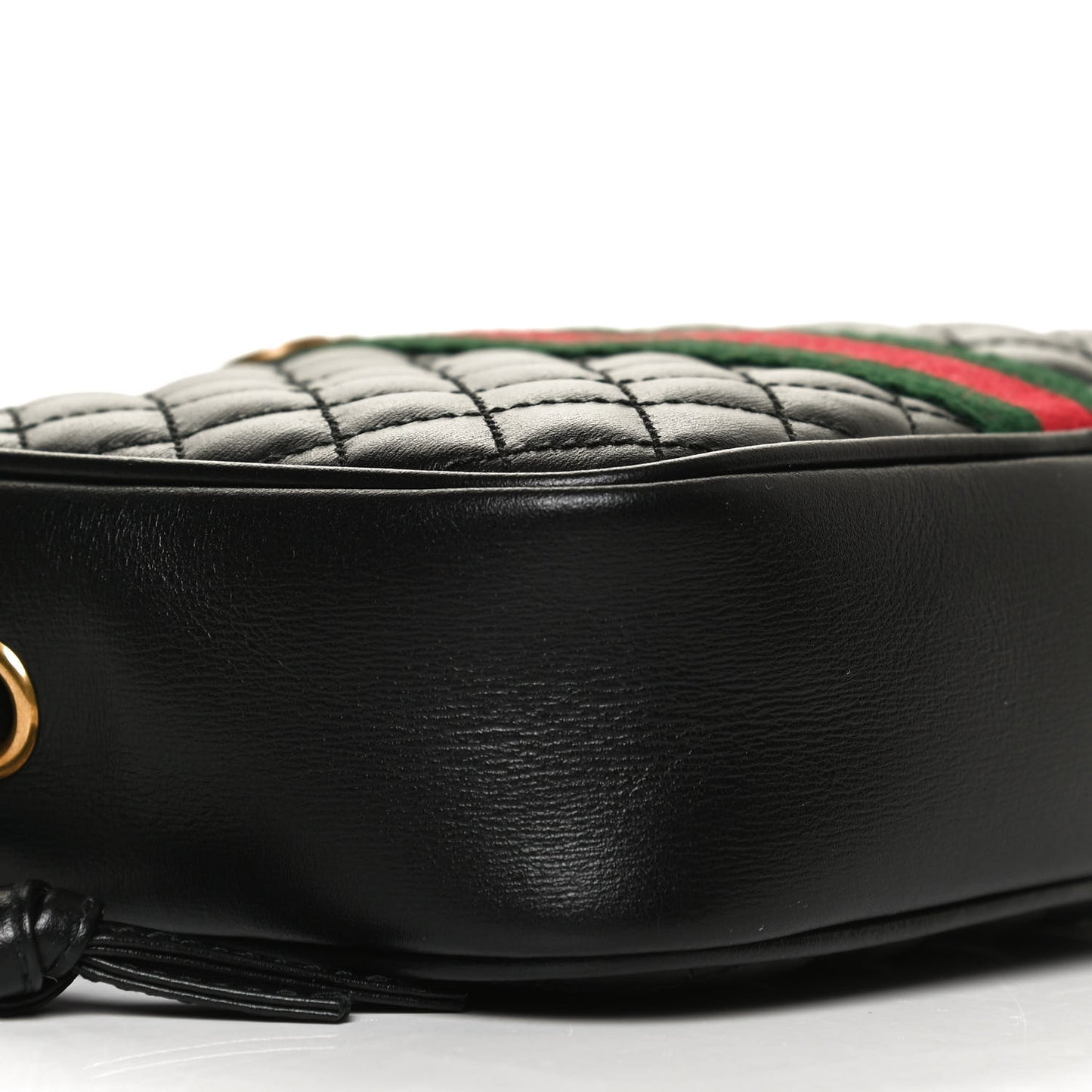 Calfskin Trapuntata Web Mini GG Shoulder Bag Black