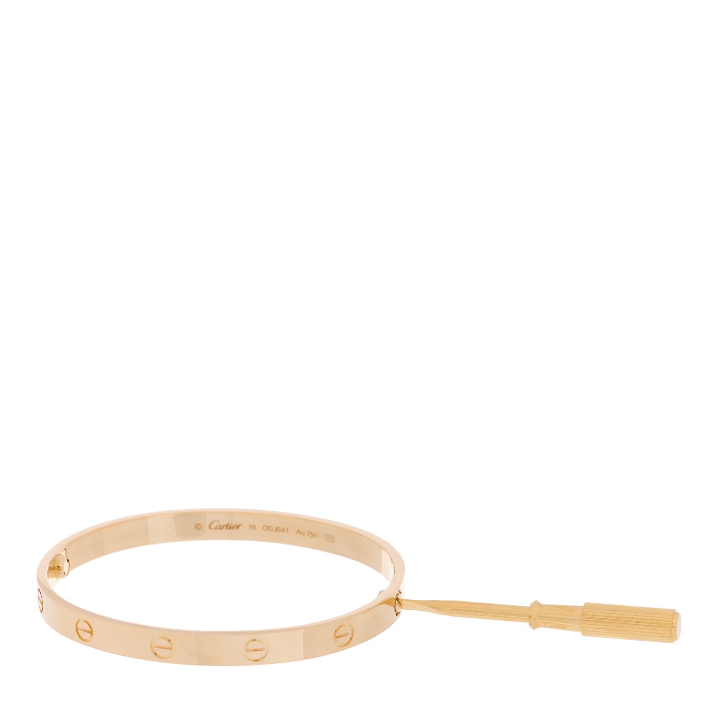 18K Yellow Gold LOVE Bracelet 19