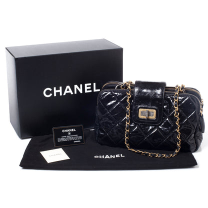 Chanel Glazed Calfskin Mademoiselle Zip Shopping Tote Black 18 of 20
