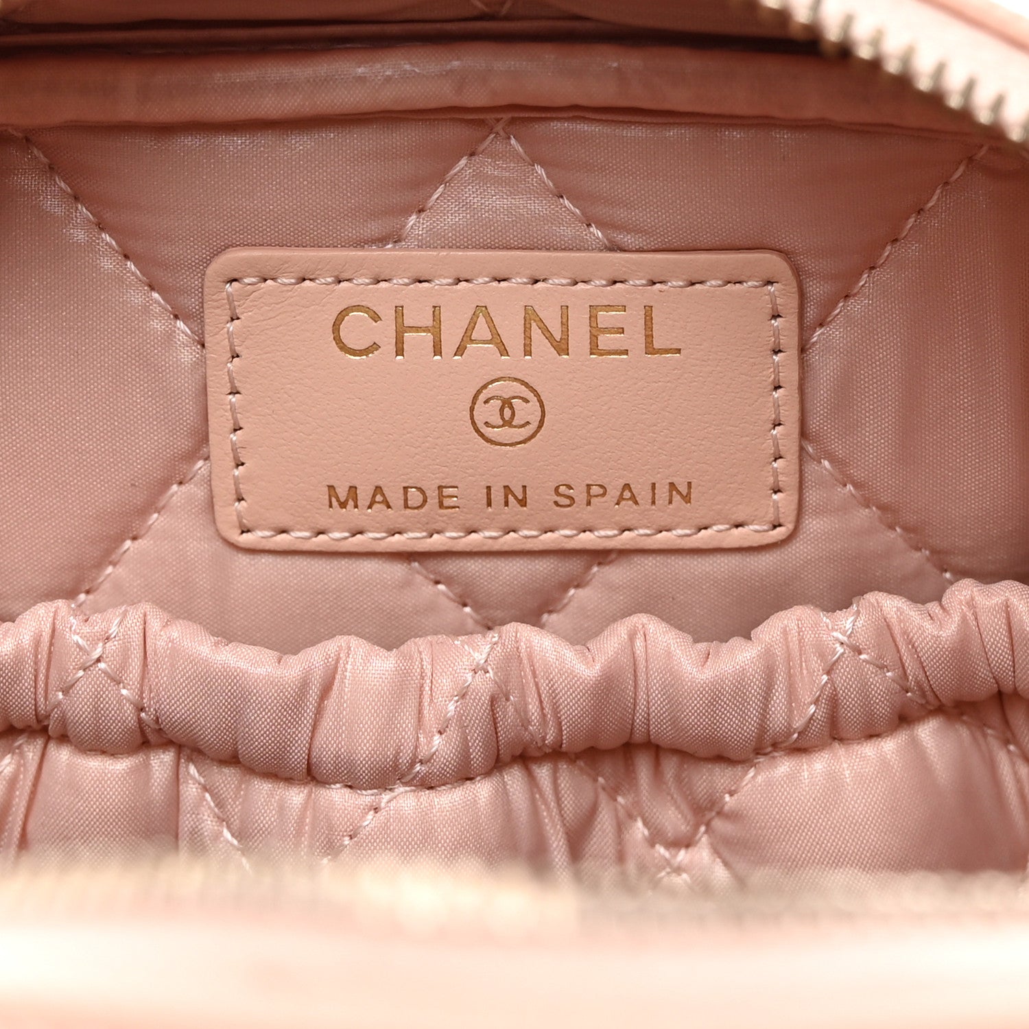 Chanel Caviar Quilted Medium Curvy Pouch Cosmetic Case Light Pink 7 of 8