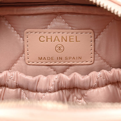 Chanel Caviar Quilted Medium Curvy Pouch Cosmetic Case Light Pink 7 of 8