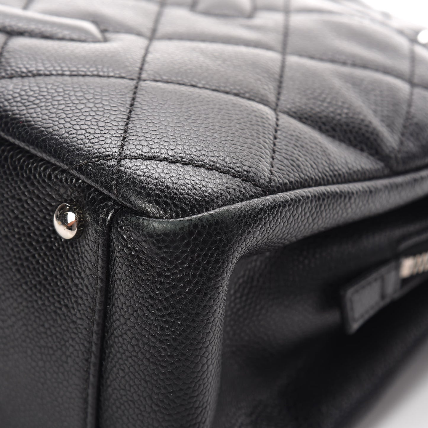 Caviar Quilted Timeless CC Soft Tote Black
