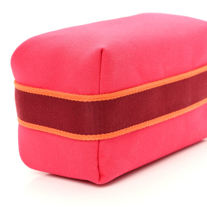 Hermes Canvas Small Bride-A-Brac Pouch Hibiscus 8 of 9