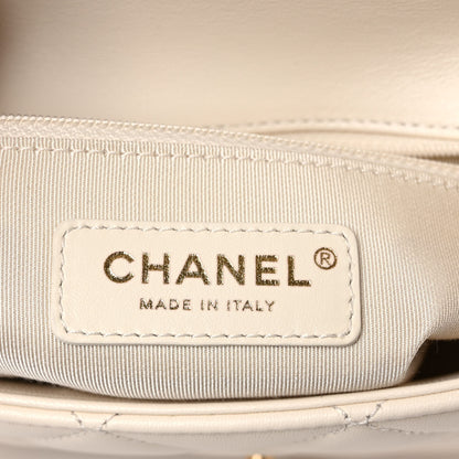 Chanel Lambskin Quilted CC Coin Flap Bag White 6 of 10