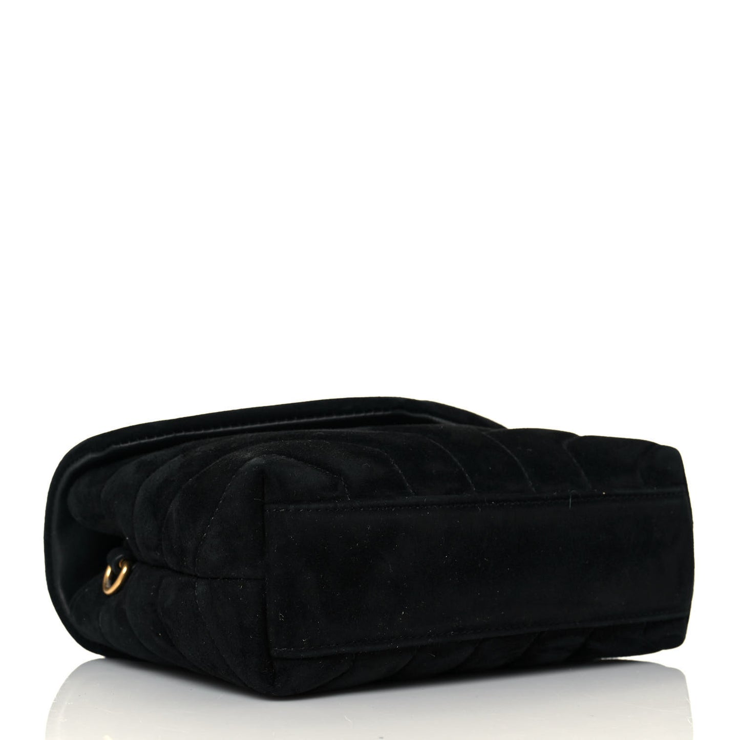 Suede Y Quilted Monogram Toy Loulou Crossbody Bag Black