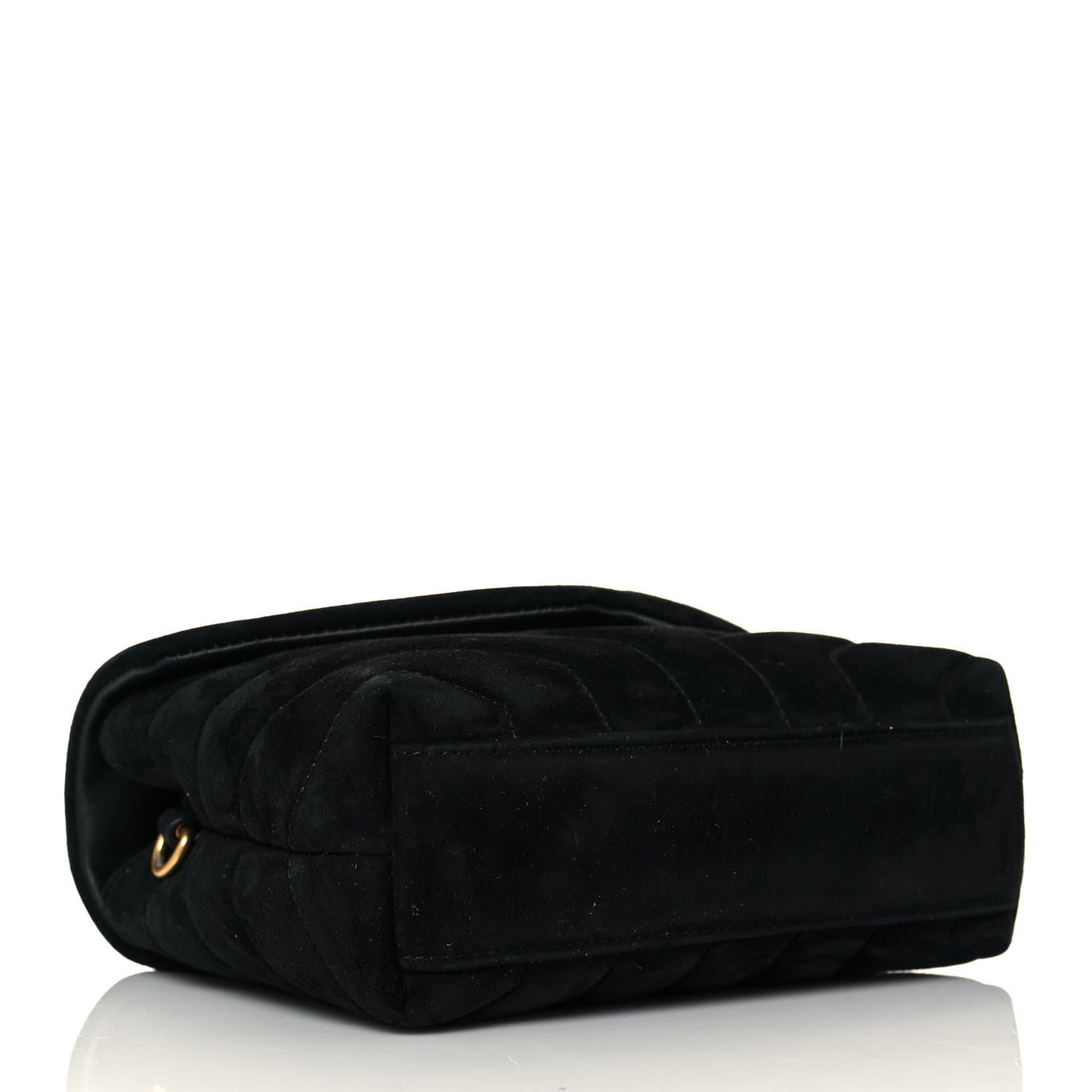 Saint Laurent Suede Y Quilted Monogram Toy Loulou Crossbody Bag Black 4 of 14
