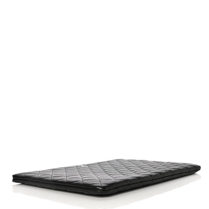 Chanel Caviar Quilted Large Cosmetic Case Black 4 of 11