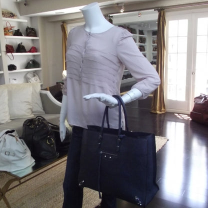 Balenciaga Veau Leather Papier A4 Tote Bleu Royal 2 of 8