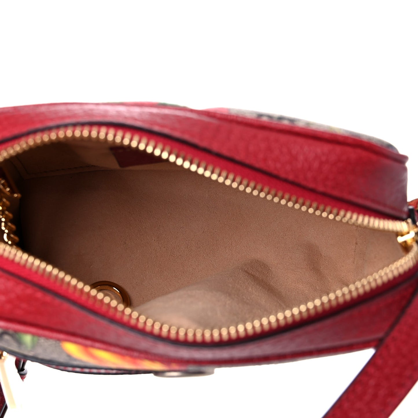 GG Supreme Monogram Flora Web Mini Ophidia Shoulder Bag Red