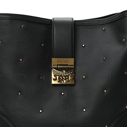 MCM Coated Canvas Claudia Studs Crossbody Bag Black 7 of 9