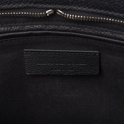 Alexander McQueen Pebbled Calfskin Small Skull Padlock Zip Around Tote Black 8 of 10