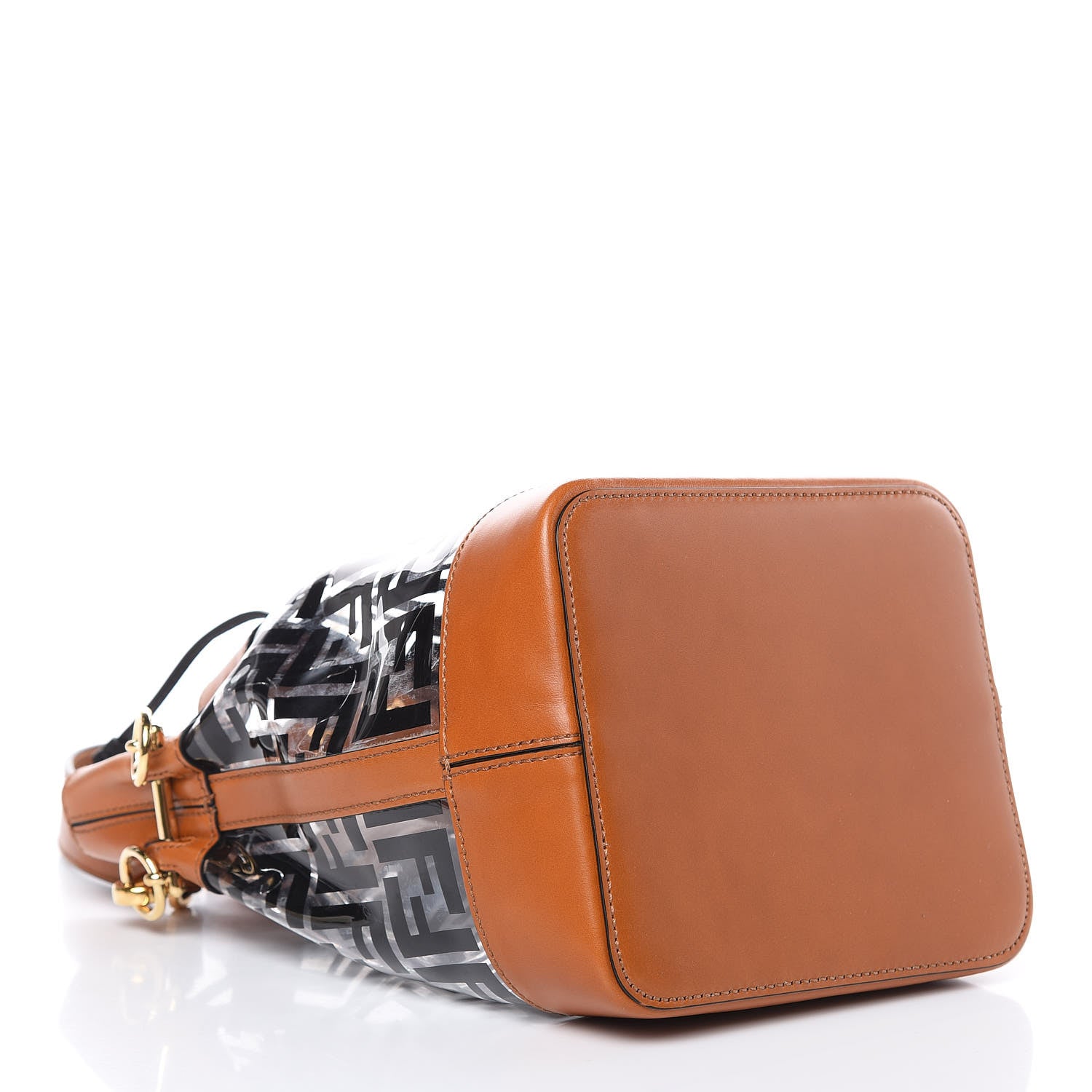 Fendi TPU FF Vitello Aura F is Fendi Grande Mon Tresor Bucket Bag Black Cuoio 4 of 10