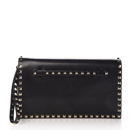 Valentino Garavani Nappa Rockstud Wristlet Clutch Black 1 of 7