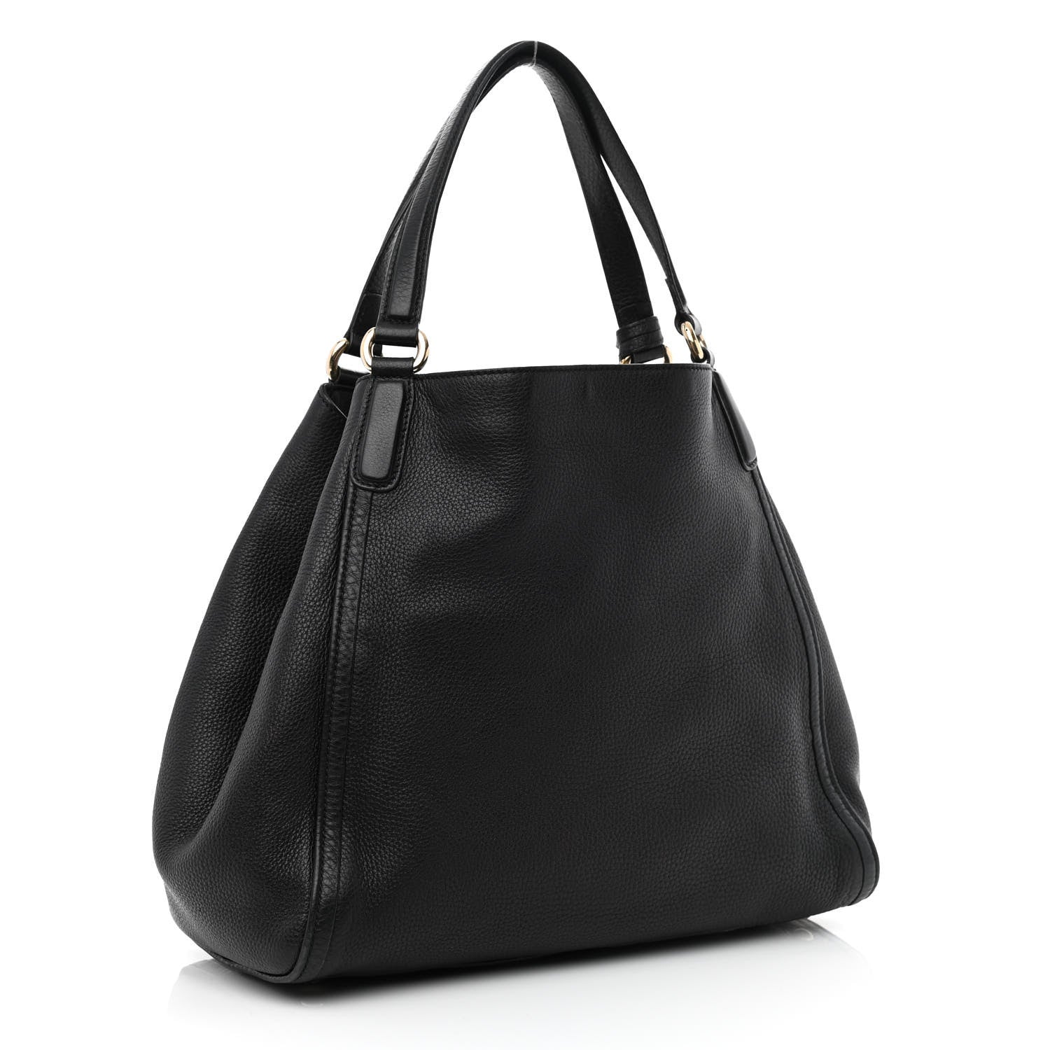 Gucci Pebbled Calfskin Medium Soho Shoulder Bag Black 3 of 11