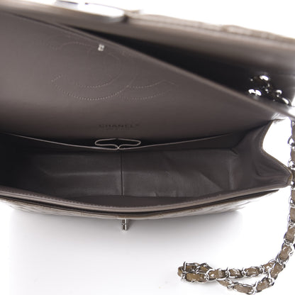 Chanel Patent Calfskin Quilted Maxi Double Flap Grey 5 of 10