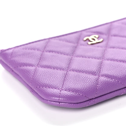 Chanel Caviar Quilted Small Pouch Purple 9 of 11