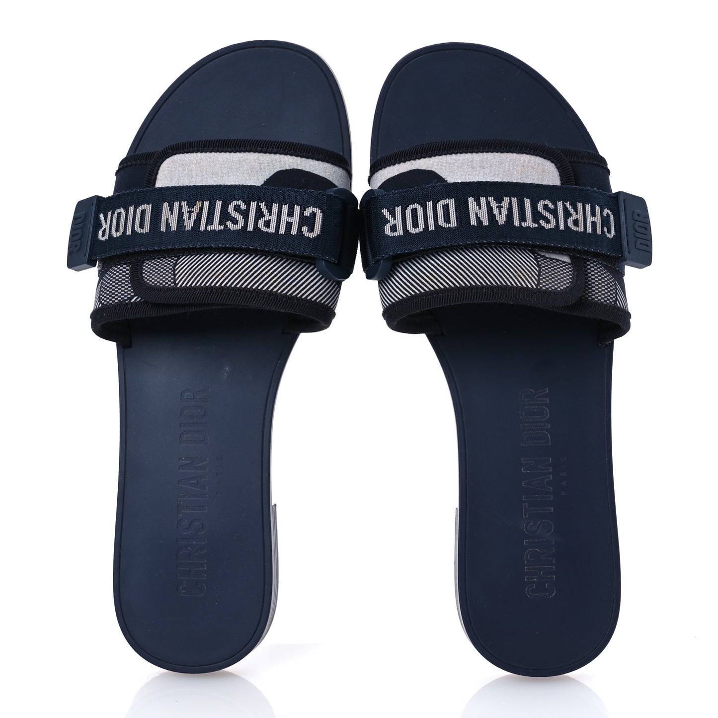 Technical Stretch Fabric Camouflage Dio(r)evolution Slide Sandals 39 Deep Blue