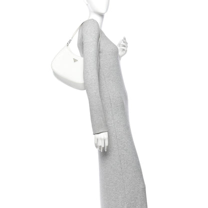 Prada Spazzolato Cleo Shoulder Bag White 2 of 10